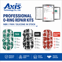 Kit de réparation de joints toriques en silicone VMQ, 225 pièces, prêt à être expédié, résistant aux hautes températures, tailles métriques