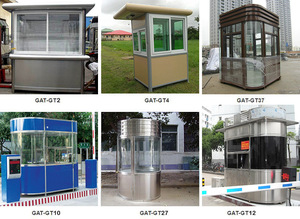 Moderno Design rotondo cabina di sicurezza stile industriale struttura in acciaio prefabbricato stand per <span class=keywords><strong>il</strong></span> parcheggio o Hotel ingresso Carport uso - Product Image 5