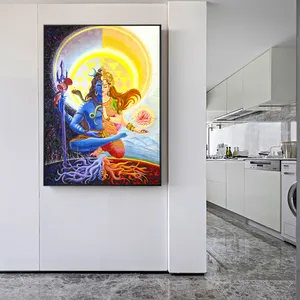 Wall Posters And Prints Hindu Gods Canvas Paintings Wall Unframed Indian God Pictures painting and wall art