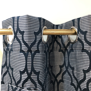 Rideaux et cantonnières à motif marocain personnalisé de luxe Rideau de fenêtre de salon ou de chambre Rideaux noirs occultants en tissu jacquard - Product Image 2