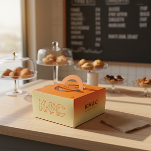 Caja de Papel para Pastel Personalizada y Colorida, Caja de Embalaje Desechable para Postres de Grado Alimenticio con Impresión de Logotipo para Panadería y Comida para Llevar - Product Image 2