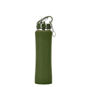 Fitness Workout Insulated Stainless Steel <b>Kettle</b> 600ml 750ml Vacuum Sports <b>Water</b> Bottle Straw Nozzle Lid Matte Finish Wholesale - Product Image 2