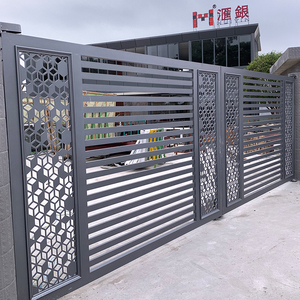 Conception contemporaine Portes de jardin Alliage d'aluminium Automatique Personnalisé Porte d'allée coulissante électrique Conception extérieure - Product Image 5