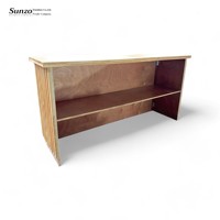 Comptoir de bar pliant portable en bois pour événements et traiteur, table de bar rustique robuste pour restaurant