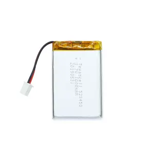 Harga Bagus Baterai Polimer Litium 523450 1000MAh 3.7V dengan PCM untuk Speaker Mobile