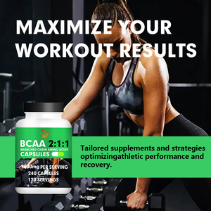 Suplemento para el Cuidado de la Salud, Cápsulas de BCAA para Energía y Resistencia, Mejora el Rendimiento, Cápsulas de Aminoácidos de Cadena Ramificada - Product Image 3