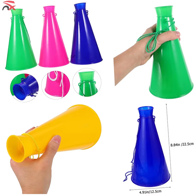 Party Cheering Prop Lightweight Noisemaker Plastic Megaphone Loudspeaker Trumpets for Team Spirit Fun Atmosphere