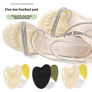 Almohadilla <span class=keywords><strong>de</strong></span> cinco dedos para el antepié para tacones altos, antideslizante, autoadhesiva, cojín para la bola del <span class=keywords><strong>pie</strong></span>, soporte <span class=keywords><strong>de</strong></span> arco, plantilla <span class=keywords><strong>de</strong></span> panal que absorbe los golpes - Product Image 1