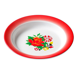 Xiangyuan <b>melamine</b> tableware <b>plates</b>, commercial retro-style serving <b>plates</b>, restaurant hot pot <b>plates</b>, imitation porcelain soup - Product Image 5