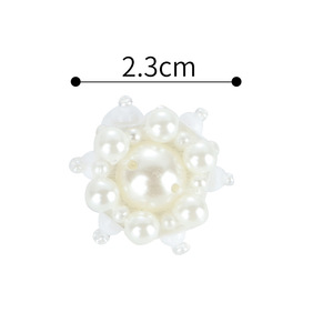 Kristal el işi boncuklu kazak ceket dekoratif inci yuvarlak ceket Diy dekoratif düğme toptan - Product Image 4