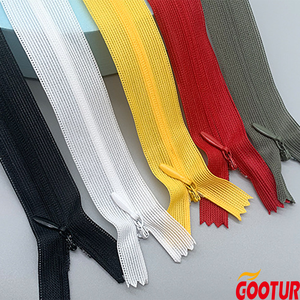 إكسسوارات الملابس 3 #   سحاب نايلون بألوان اختيارية، سحاب دانتيل غير مرئي، سحابات مفتوحة من الجانبين للملابس - Product Image 3