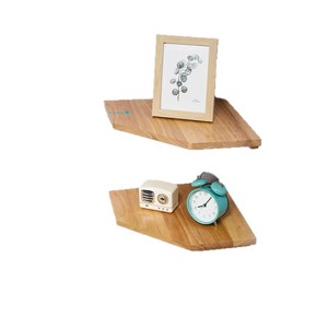 Bamboo Corner Wall Shelf Triangular 2 Tier <b>Storage</b> <b>For</b> <b>Kitchen</b> Bathroom Decorative Shelving <b>Unit</b> - Product Image 5