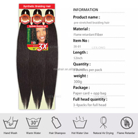 Extension de Cheveux 300g Africains Thermoformables 3X 52 Pouces, Tresses au Crochet Résistantes à la Chaleur, Cheveux Synthétiques Pré-Étires pour Tressage Facile