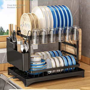 Grenz überschreitende Küchentisch platte Trocken schale Regal Geschirr korb für Schalen Essstäbchen Haushalts aufbewahrung halter für Utensilien Geschirr - Product Image 2