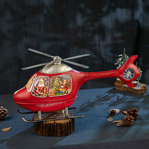 Вертолет рождественские украшения Рождественская сцена макет Рождественская елка подарочные украшения с музыкой - Product Image 2