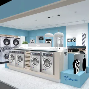 Ethiopia Philippines Saudi Arabia Commercial Laundromat Laundry Washing Machines And Dryer Coin Or Card Operated For Sale