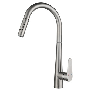 Modern Classic Stainless Steel Single Handle Deck Mounted Kitchen Faucet Hot Cold Dual Mode <strong>Pull</strong> <strong>Sprayer</strong> 360 Degree Kitchen - Product Image 3