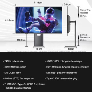 จอเกมมิ่ง QD-OLED ขนาด 32 นิ้ว OLED 4K 240Hz UHD 0.03ms True Black HDR 1000 90W USB Type C - Product Image 3