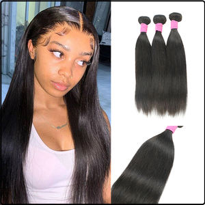 No ângulo sem derramamento, e colorido 100 cor natural cabelo cru de seda extentsão - Product Image 3