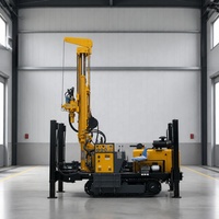 Foreuse sur chenilles mobiles diesel Kaishan KW180, profondeur 180 m, force de levage 12 T, pour l'exploitation minière, la construction routière et les travaux de terrassement