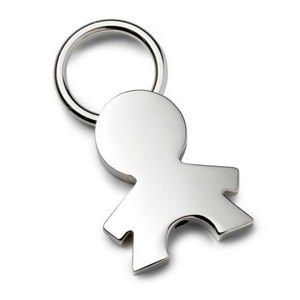 Portachiavi in acciaio inossidabile con ciondolo a forma di bambino per bambini e adulti - Product Image 1