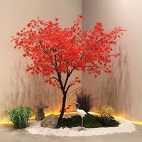 Grandes plantes artificielles d'automne arbres ornementaux en plastique de taille personnalisée d'intérieur et d'extérieur érable chinois à vendre