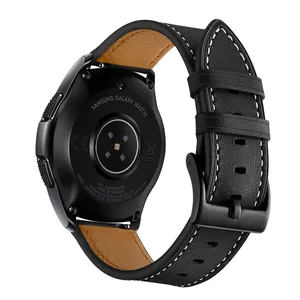 高端商务真皮智能手表表带带适用于三星银河手表3皮带运动腕带手环