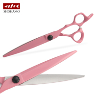 Ciseaux de coiffure professionnels roses de 6 pouces pour salon de beauté, avec kit de ciseaux à effiler en acier inoxydable japonais 440C