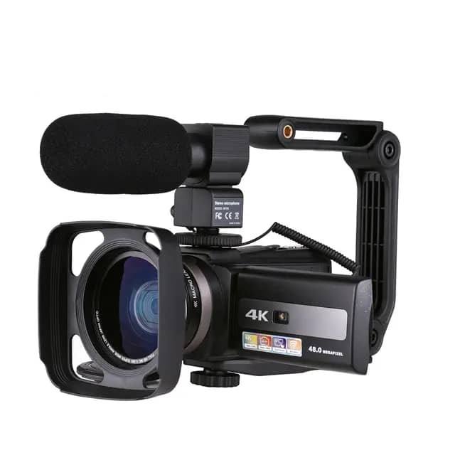 Black--Accessories (microphone - handle + lens cap)