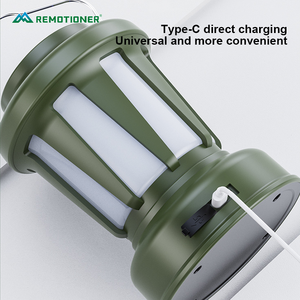 आवश्यक पोर्टेबल लालटेन रिचार्जेबल लालटेन बाहरी सौर आपातकालीन एलईडी लाइट - Product Image 4