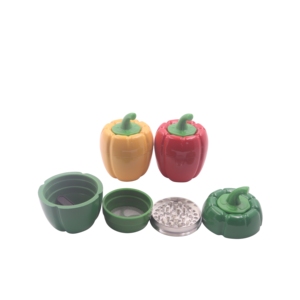 亜鉛合金製漫画野菜ハーブグラインダー、赤いライター、喫煙アクセサリー - Product Image 5