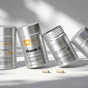 Boîte en aluminium personnalisée pour compléments alimentaires, impression sérigraphique pour emballage de capsules de marque, bouteille d'emballage de vitamines, boîtes métalliques - Product Image 2