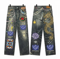 Jeans slim classiques et décontractés pour hommes grandes tailles, imprimé denim, coupe droite, légers, prêts à être expédiés pour l'été – Vente en gros