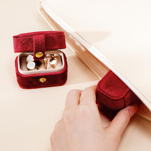 Leather Mini <b>Ring</b> <b>Box</b> M Size 6.5cm*4cm*5cm - Product Image 5