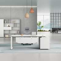 Vente en gros de nouveaux meubles de bureau modernes en forme de L de gestion en bois bureau de direction de luxe