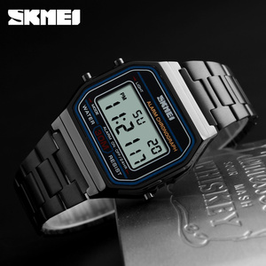 Reloj Digital Vintage de Lujo para Hombre <span class=keywords><strong>SKMEI</strong></span> <span class=keywords><strong>1123</strong></span> con Pantalla LED Luminosa Cuadrada, Caja de Aleación, Precio Económico en Oferta - Product Image 2