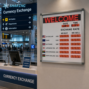 Panneau d'affichage LED haute luminosité pour les <span class=keywords><strong>taux</strong></span> <span class=keywords><strong>de</strong></span> <span class=keywords><strong>change</strong></span> avec les meilleurs prix et sans commission pour les banques, les aéroports et les commissaires <span class=keywords><strong>de</strong></span> <span class=keywords><strong>change</strong></span> - Product Image 1