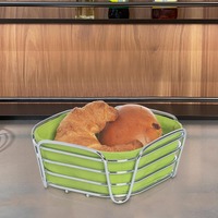 Nouveau cadre de fer de revêtement de toile de mode nouvelle mode petit pain en métal servant le panier de chrome