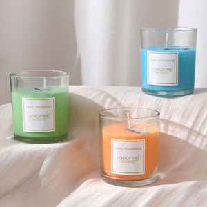 Longfine Scented Candles Cylinder Minimalist Home Fragrance Solid Essential Oil Smokeless - Product Image 1