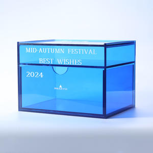 カラーアクリルボックスカスタムブルーレッドグリーンイエローオレンジカラフルパースペックスルーサイト収納ボックスディスプレイケース - Product Image 2