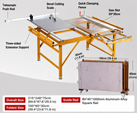 Table coulissante scie Table de découpe de bois Machine pliable push-pull scie à panneau bois coupe routeur Table pour le travail du bois