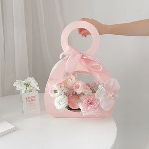 Cajas de papel vacías personalizadas para el Día de San Valentín, decoración de boda, flores, mango redondo, embalaje de regalo, gran oferta - Product Image 3