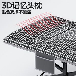 Cama plegable simple con marco de metal portátil, multifuncional, individual, para uso en el hogar y al aire libre. - Product Image 4