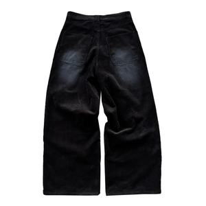 Pantalones de hombre de pana 100% algodón, estilo vintage, holgados, tipo carpintero, con doble rodilla, lavados y desgastados, de moda clásica, al por mayor - Product Image 6