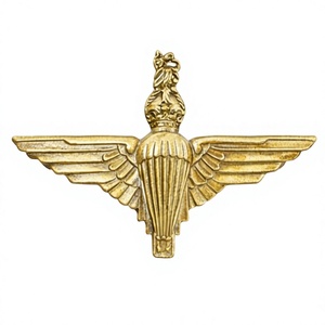 Insignia Metálica Dorada del Regimiento de Paracaidistas Británico, Distintivo de Ala de Paracaidista, Pin para Gorra - Product Image 1
