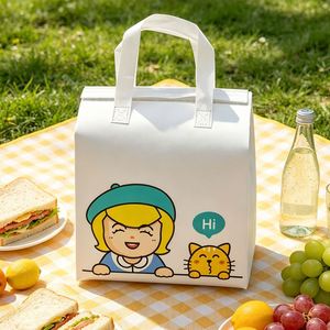 Sac isotherme écologique en non-tissé, portable et personnalisé, pour la livraison de boissons et de thé au lait - Product Image 1