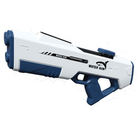Pistolet à eau électrique à aspiration automatique intégrée, grande capacité 760 ml, blanc/bleu, en plastique, pour enfants et adultes, unisexe