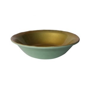 3pcs de producto personalizado de lujo moderno <span class=keywords><strong>restaurante</strong></span> de melamina color oro dubai mercado al por mayor juegos de vajilla - Product Image 3