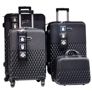 Ensemble de bagages de voyage léger et moderne, valises à roulettes ABS à 4 roues, 4 pièces - Product Image 1