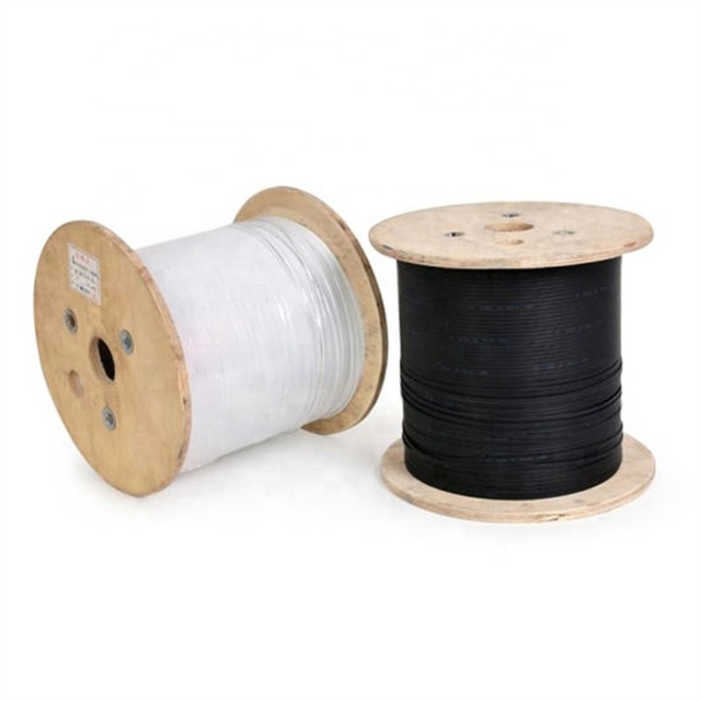Ftth flat Drop Fiber Optic Cable 1 core Aerial Fiber Optic Cable Messenger Wire Self Supporting